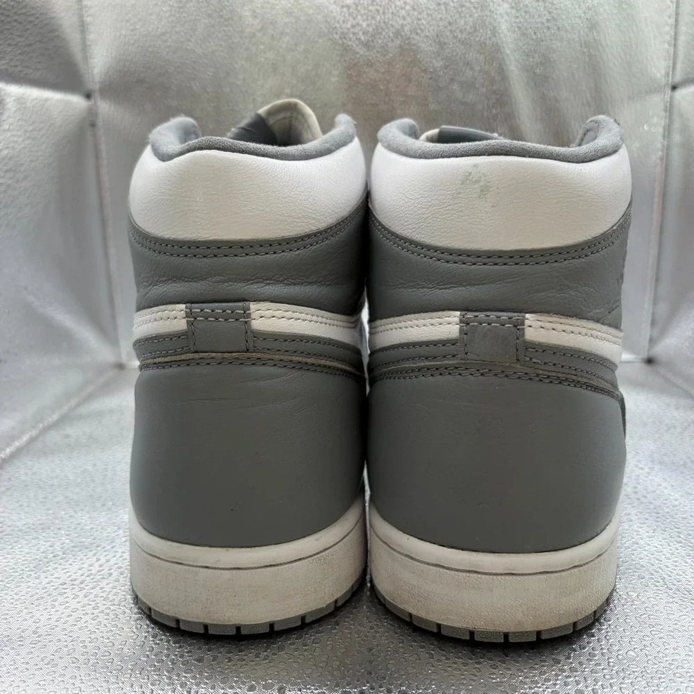 Size 11.5 Air Jordan 1 Retro High OG‎ Stealth White Gray Mens Shoes 555088-037